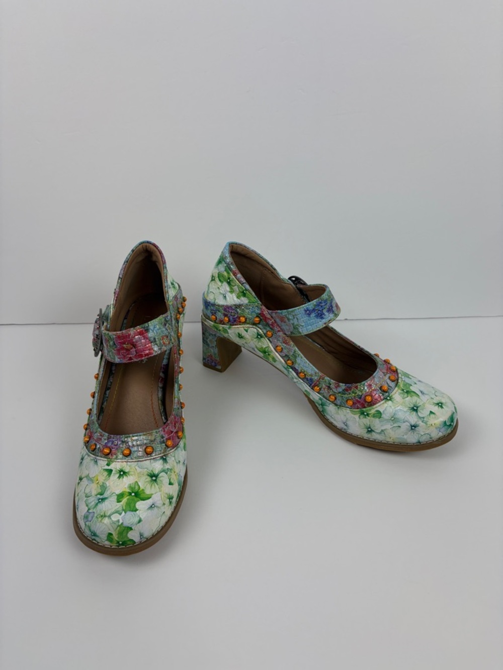 L'Artiste By Spring Step Luckigirl Mary Jane Floral Pump Size 10.5-11 (42)